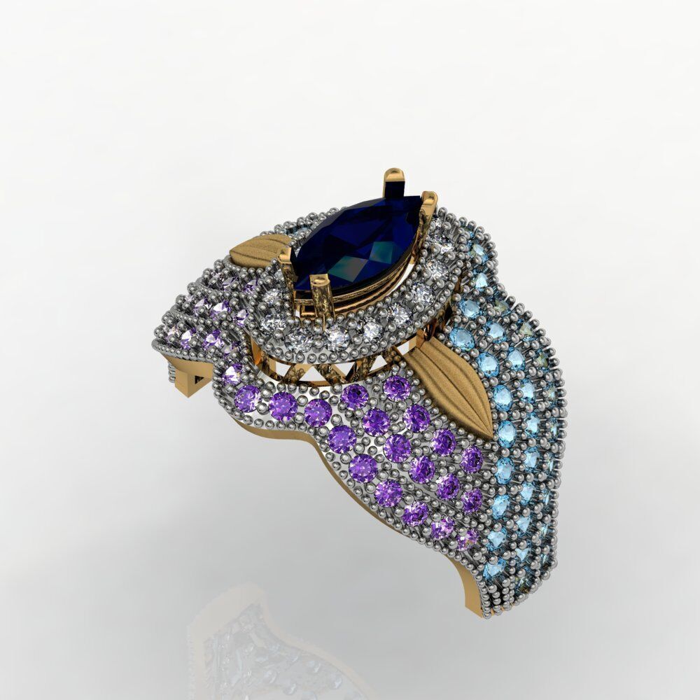 Ladies Diamond rings collection 3D print model_33