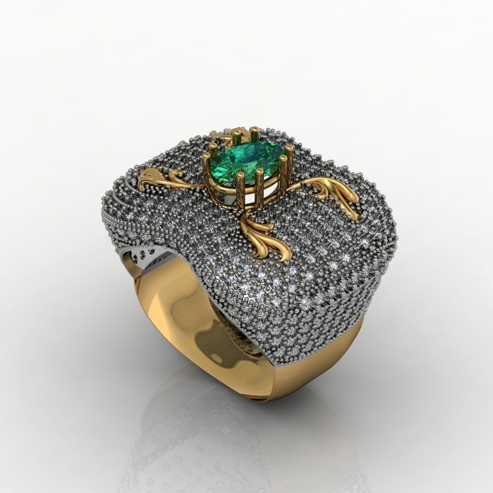Ladies Diamond rings collection 3D print model_11