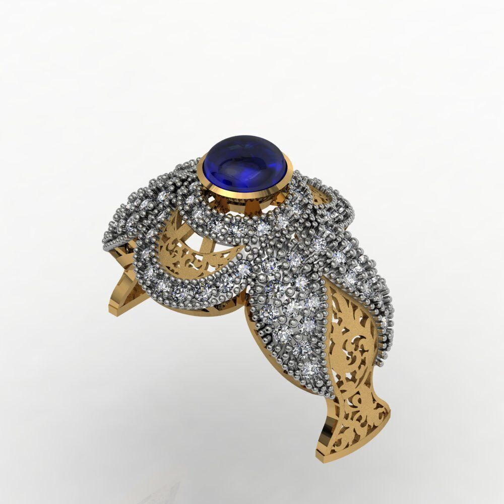 Ladies Diamond rings collection 3D print model_18