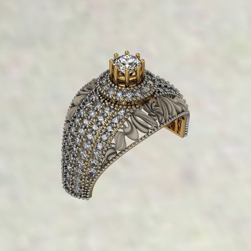 Ladies Diamond rings collection 3D print model_6