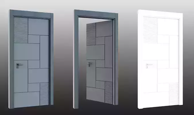 Door 16 Low-poly 3D model