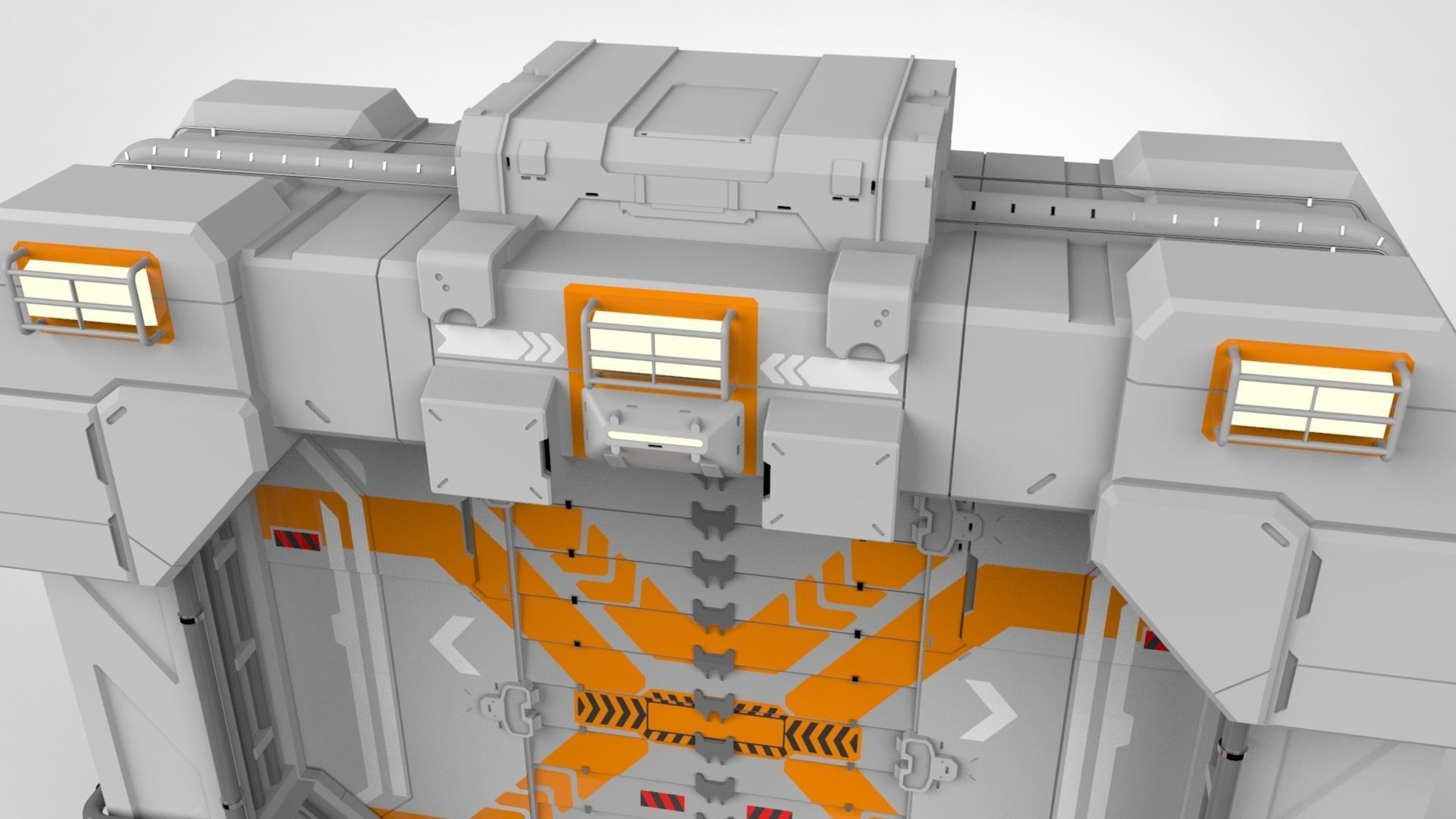 sci fi door 10 3D model_7