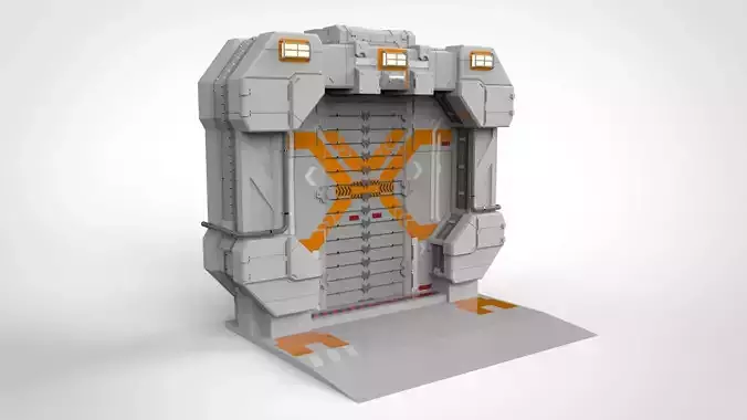 sci fi door 10 3D model