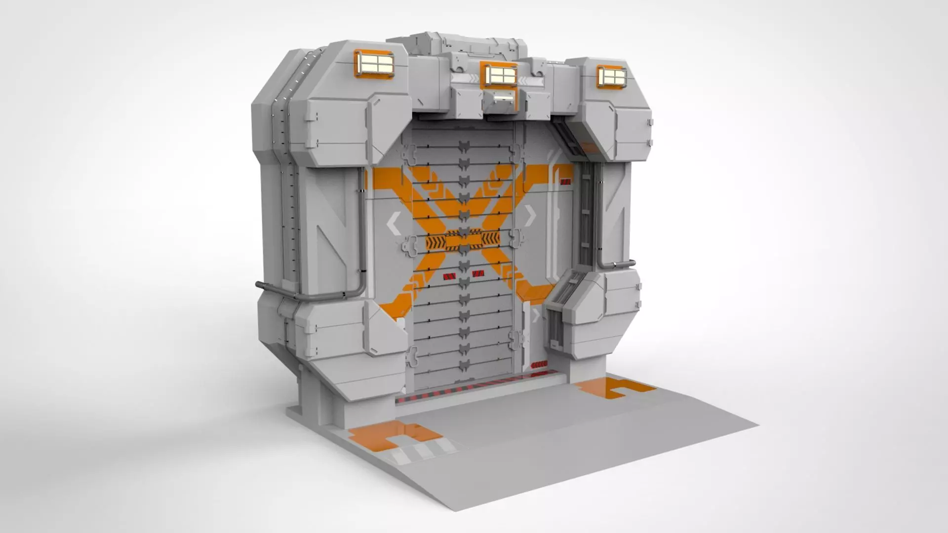 sci fi door 10 3D model_0