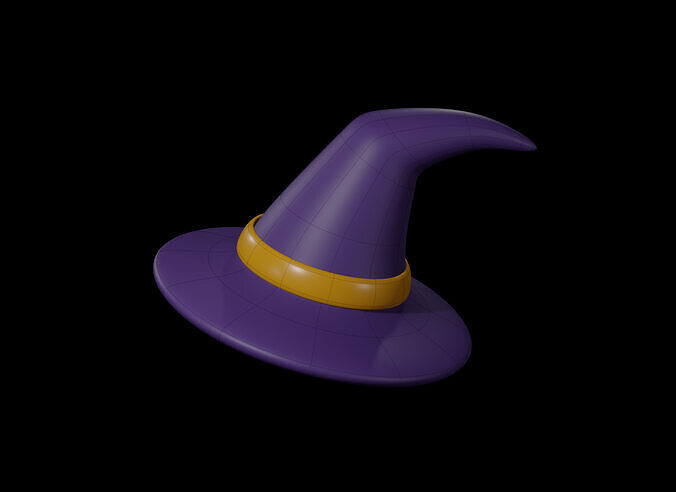 Low poly Wizard hat Free 3D model