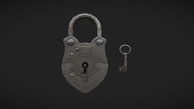 Lock 16 Low-poly 3D model