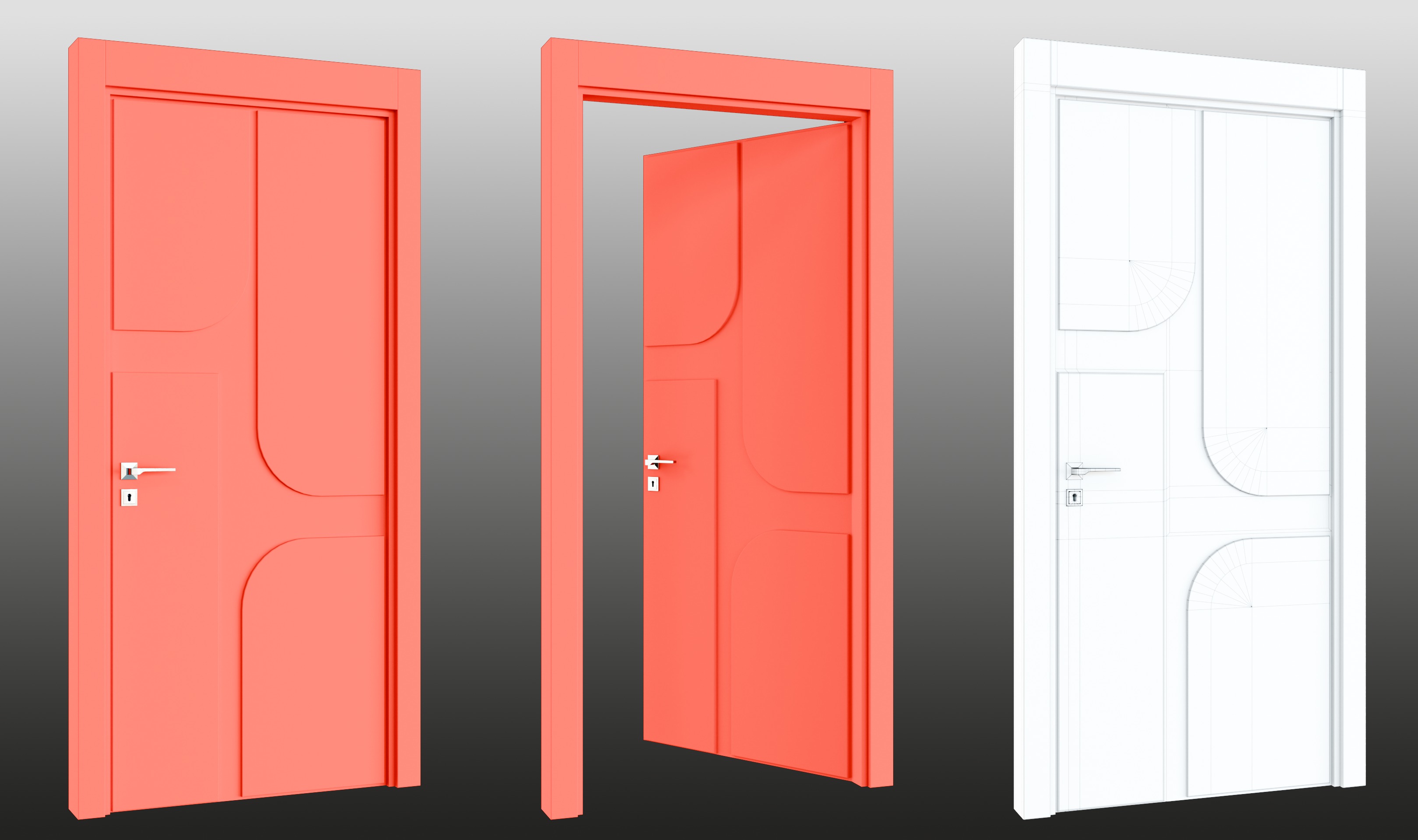 16 Doors Pack 3D Model Collection_3