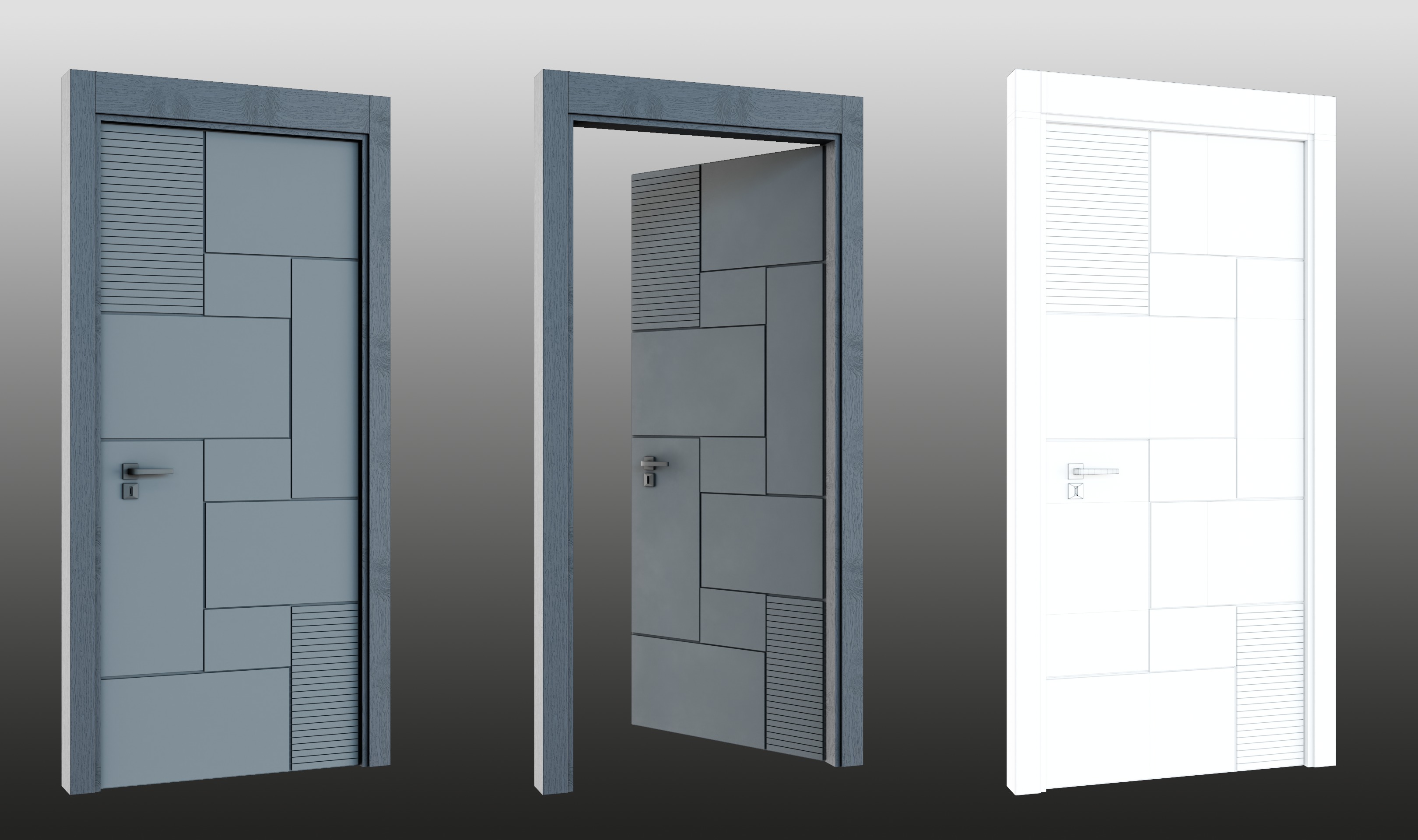 16 Doors Pack 3D Model Collection_16