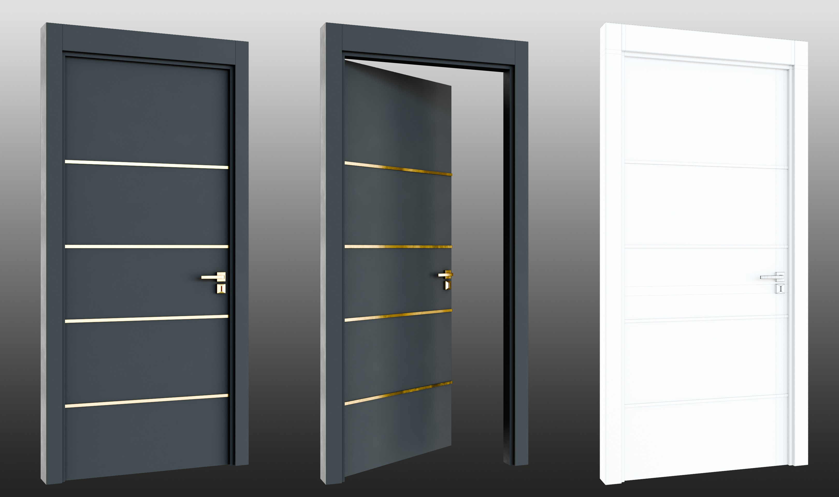16 Doors Pack 3D Model Collection_9