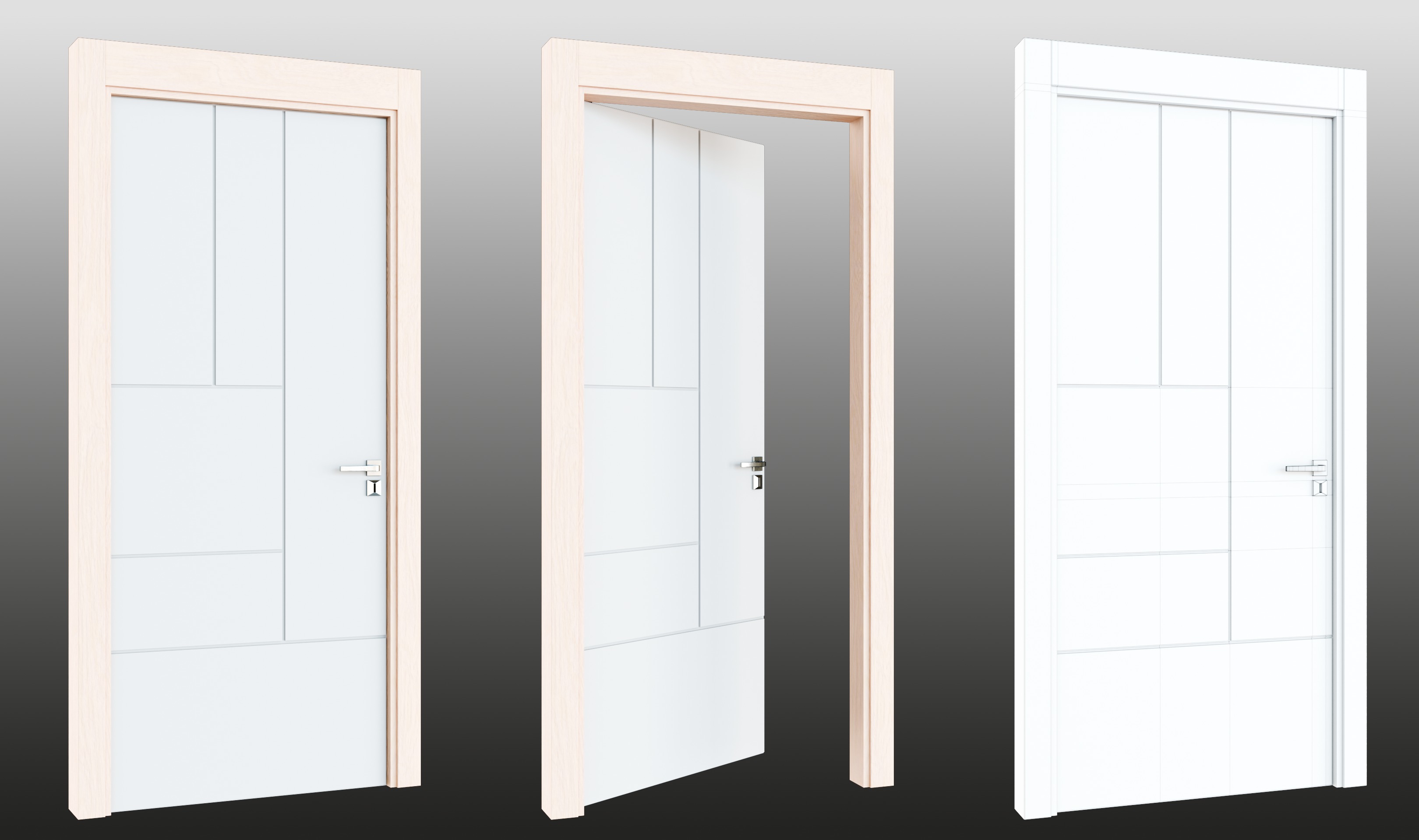 16 Doors Pack 3D Model Collection_11