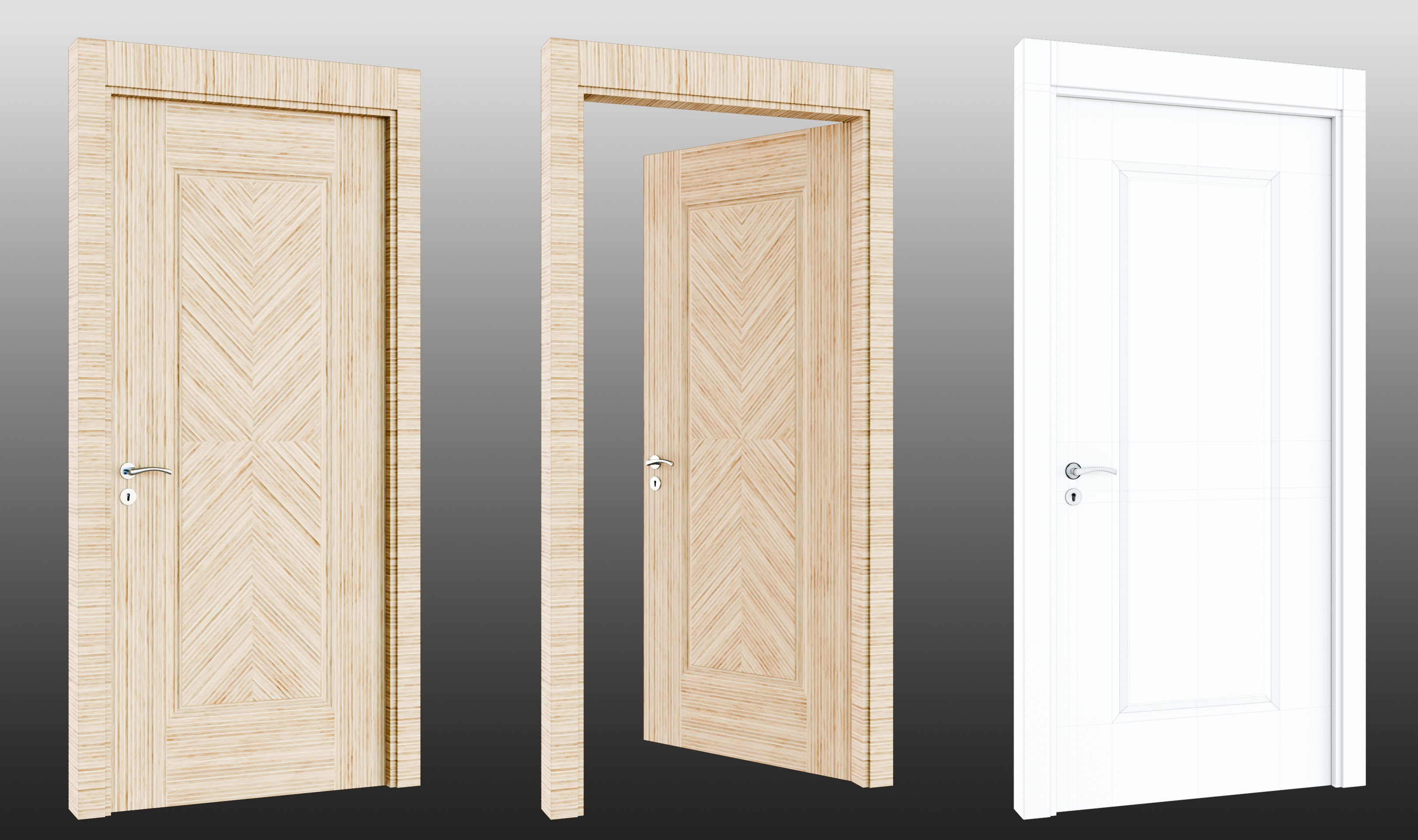 16 Doors Pack 3D Model Collection_5