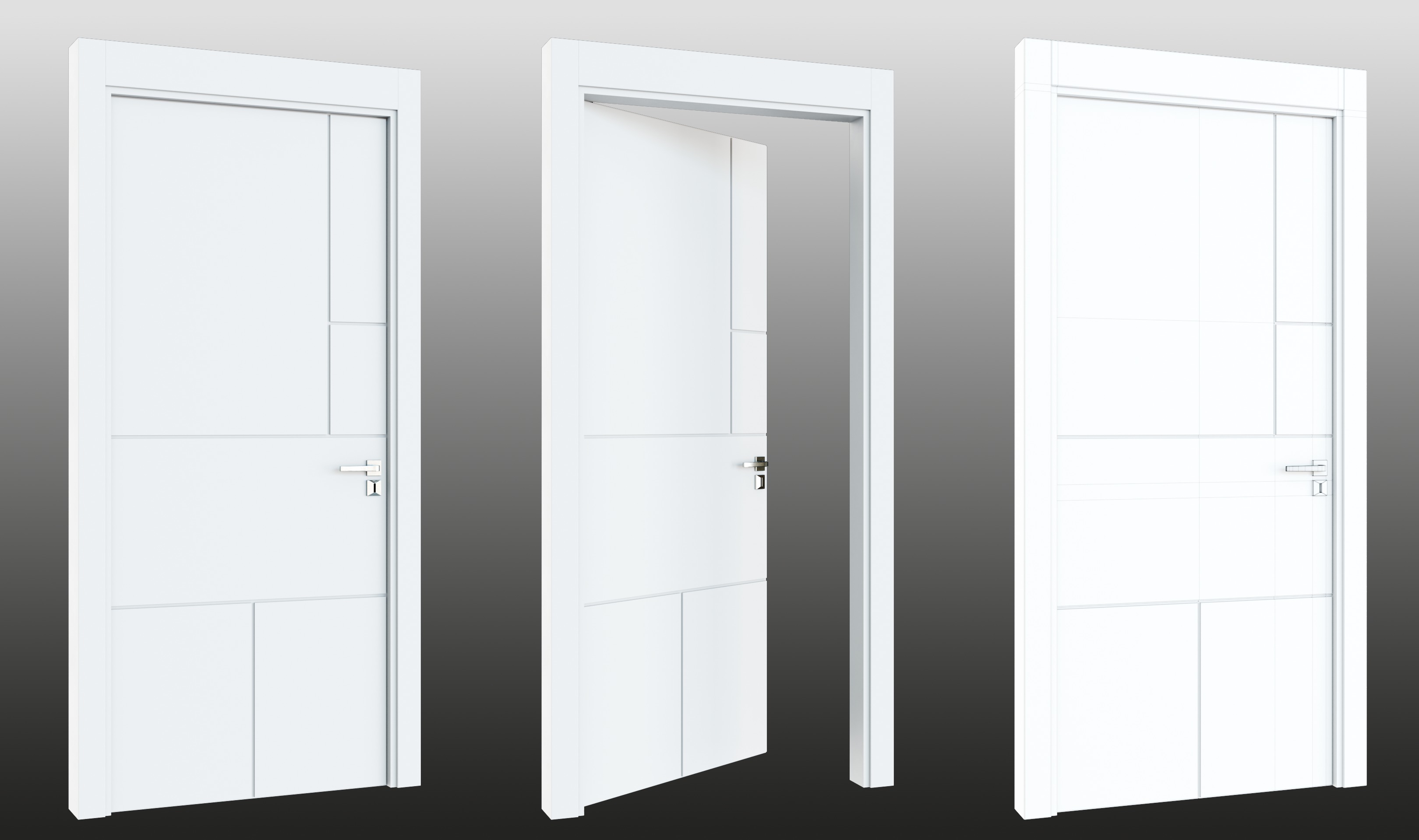 16 Doors Pack 3D Model Collection_12