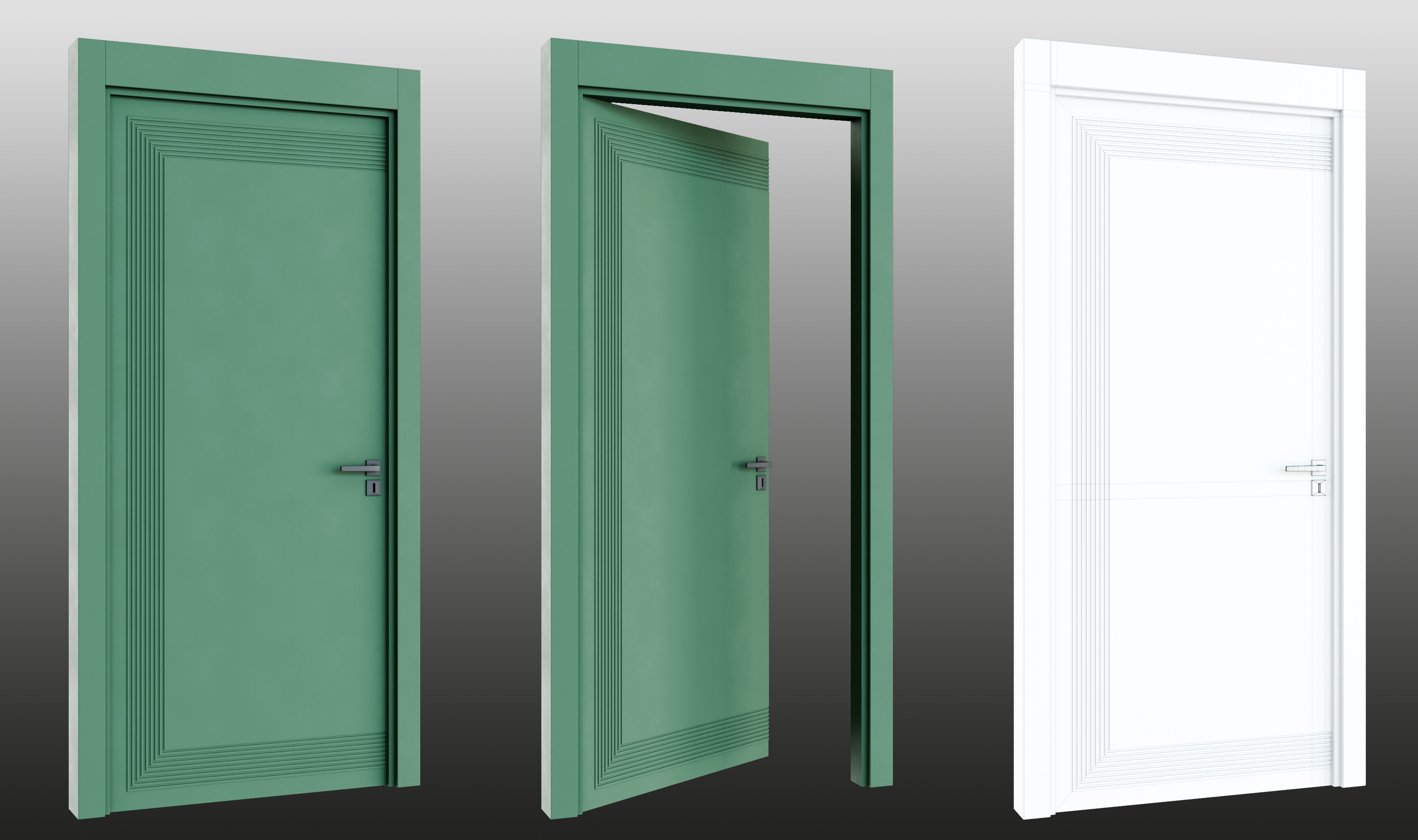 16 Doors Pack 3D Model Collection_1