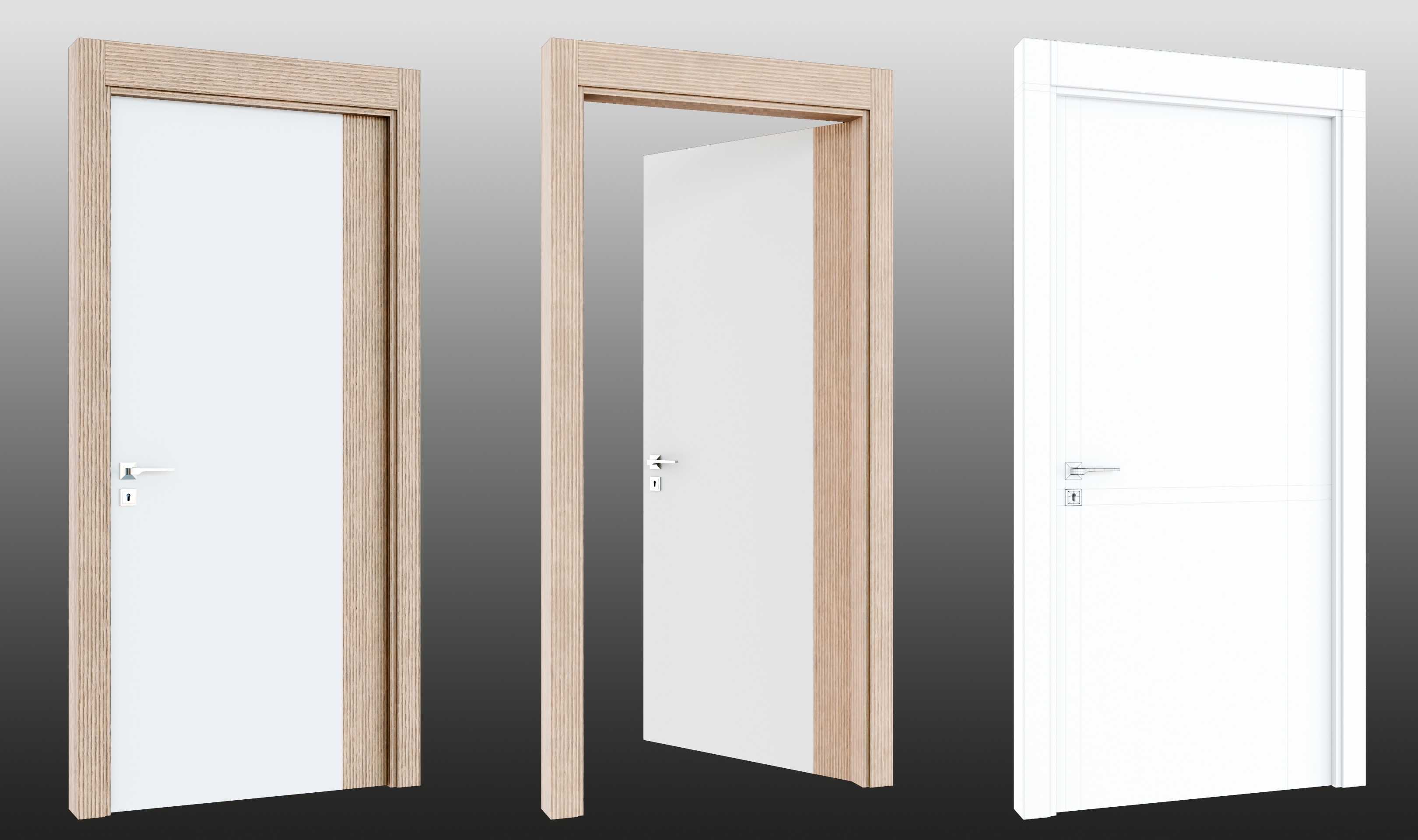 16 Doors Pack 3D Model Collection_7