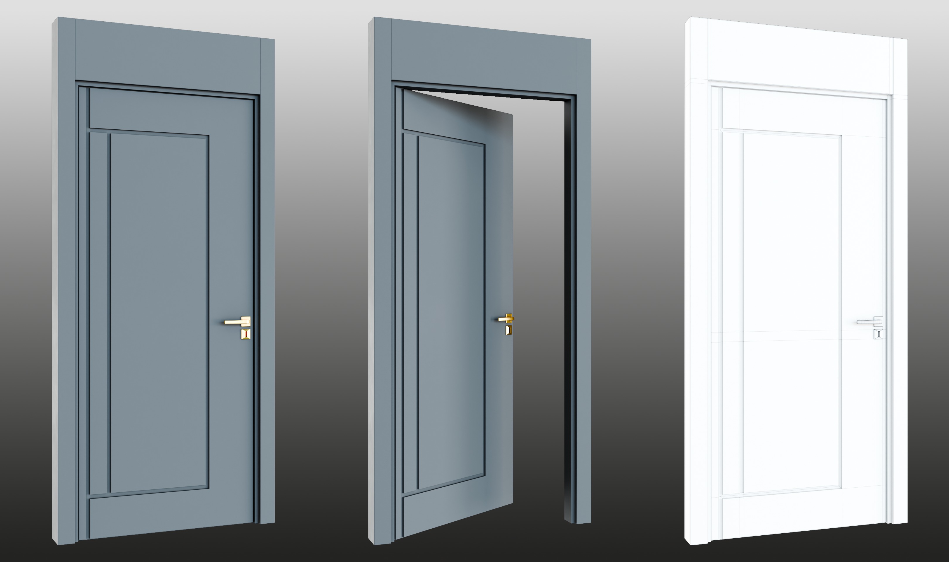 16 Doors Pack 3D Model Collection_2
