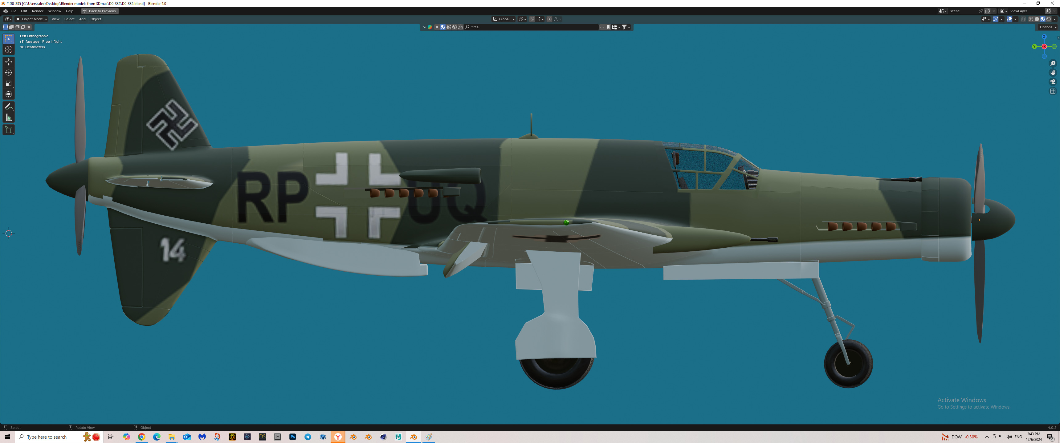 Do-335 Pfeil Free 3D model_5