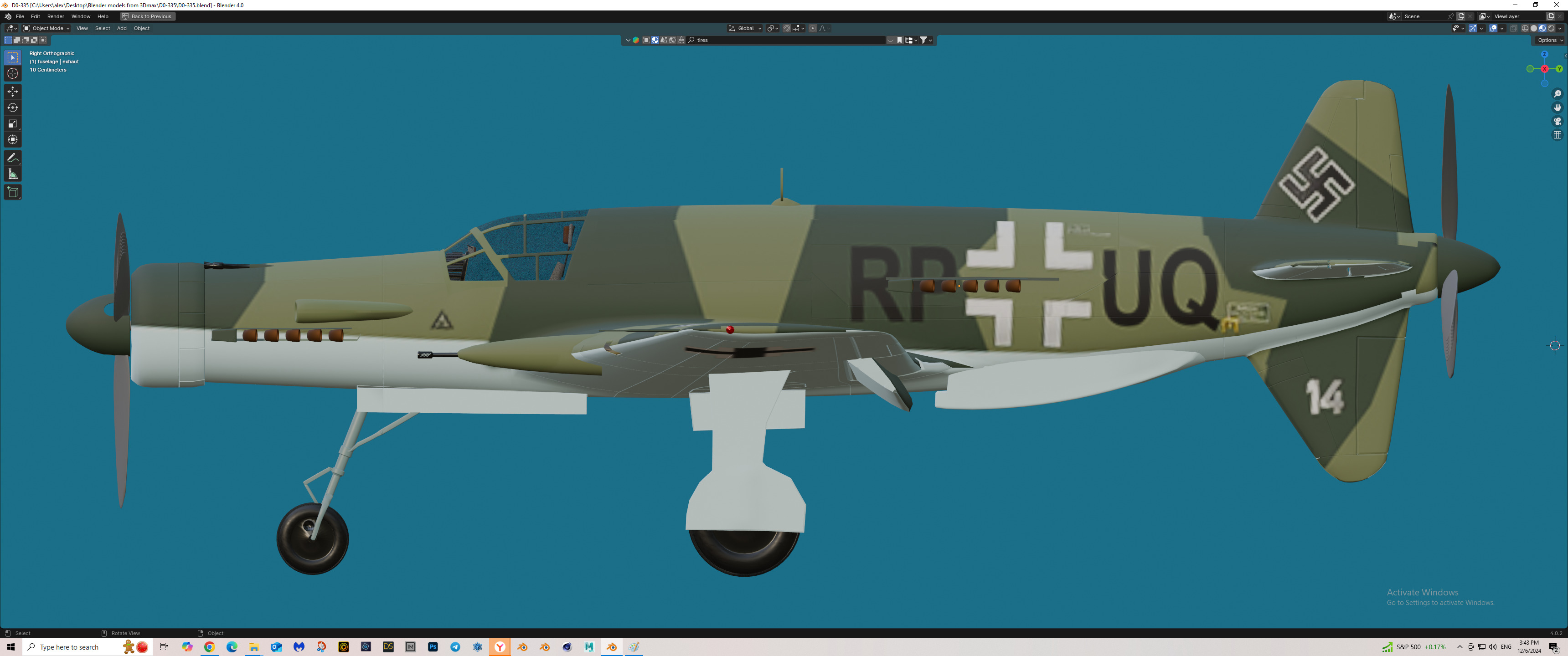 Do-335 Pfeil Free 3D model_4