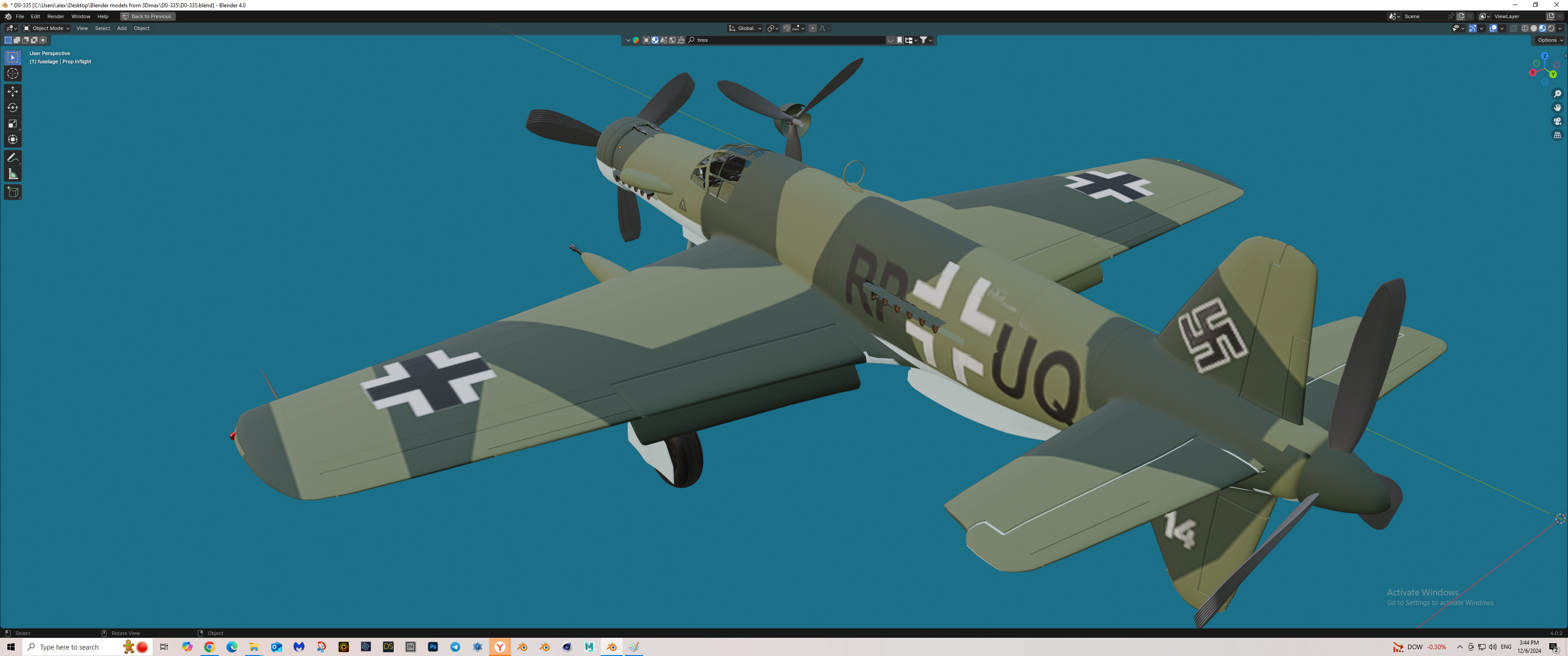 Do-335 Pfeil Free 3D model_6