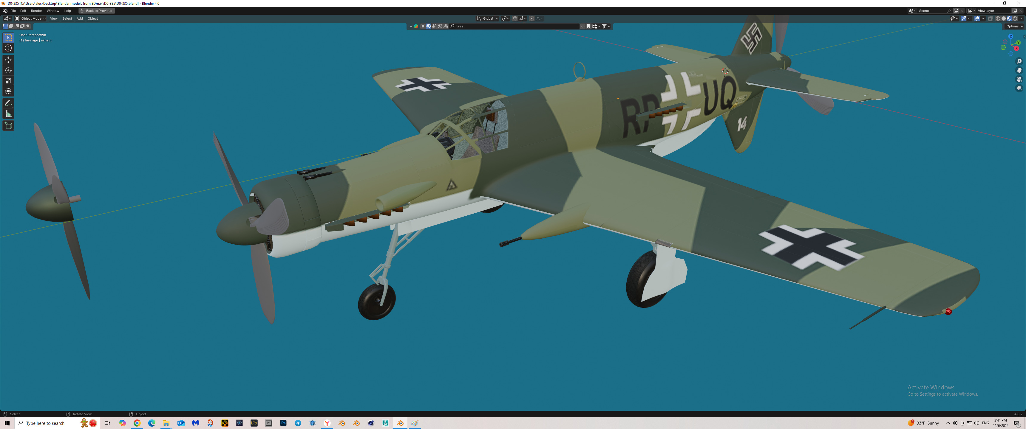 Do-335 Pfeil Free 3D model_2