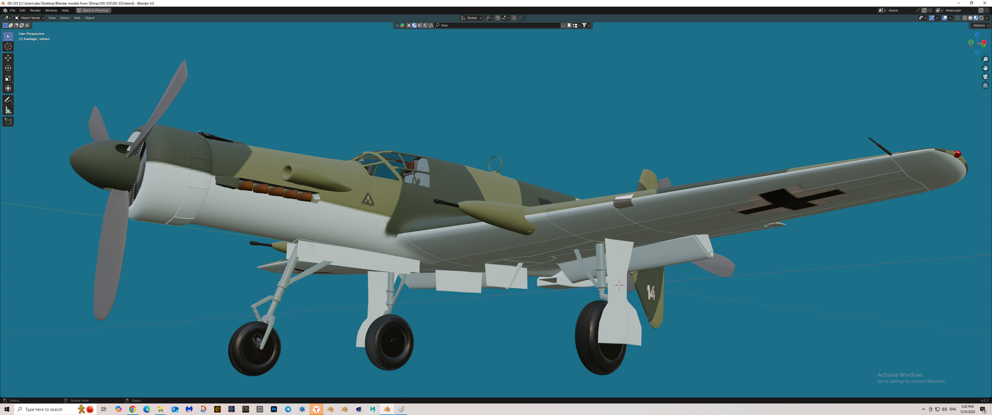 Do-335 Pfeil Free 3D model_3
