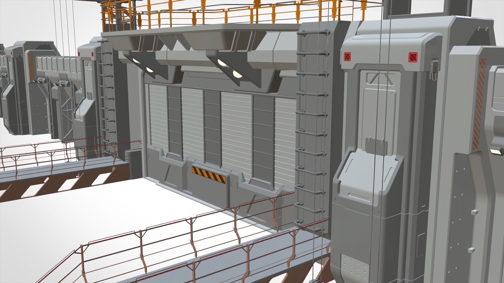 sci-fi Wall 3 3D model_21
