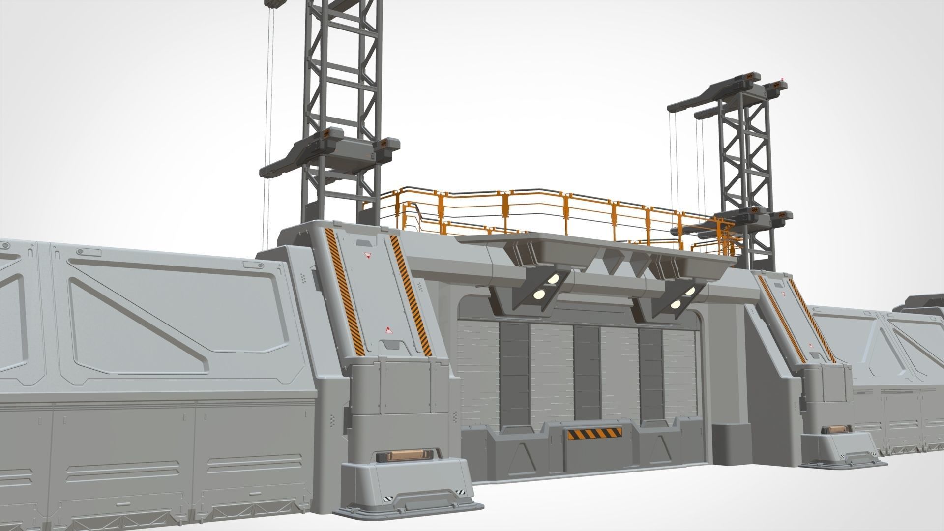 sci-fi Wall 3 3D model_23