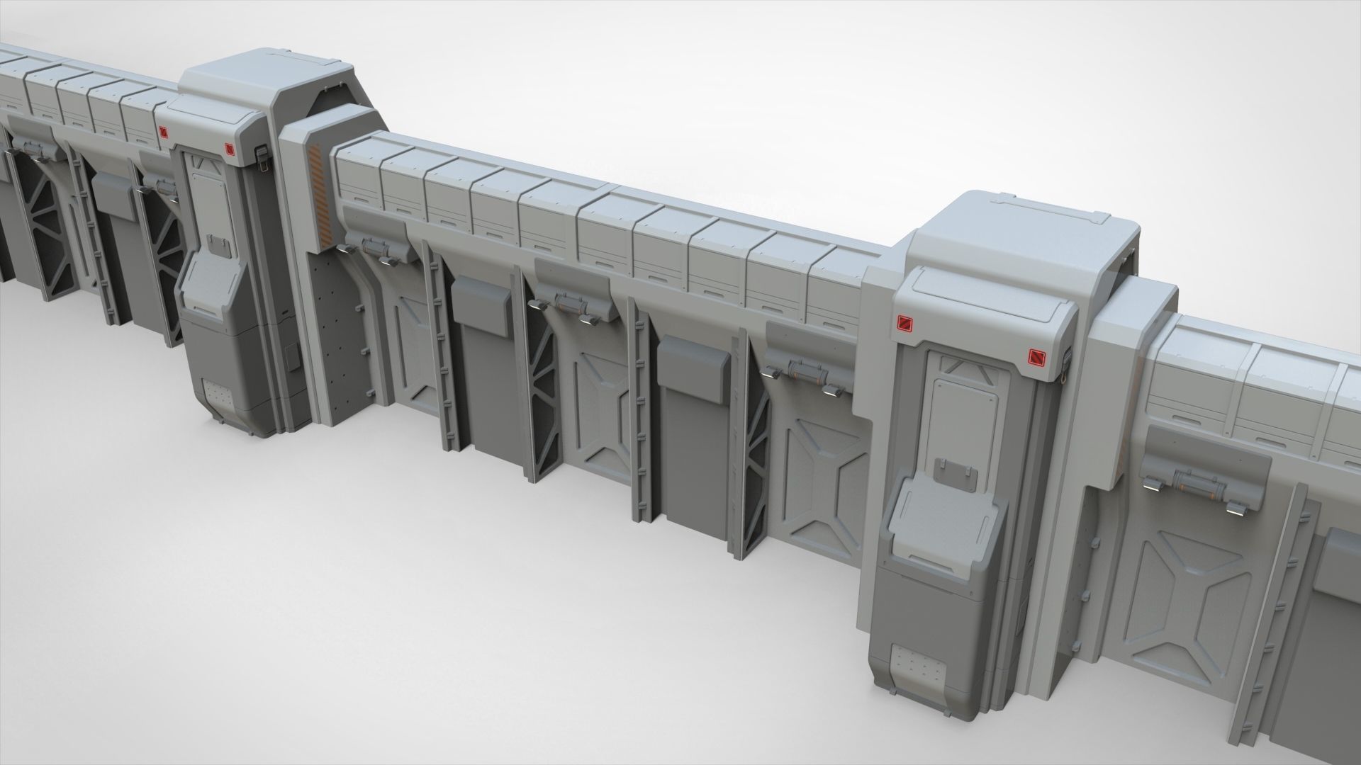sci-fi Wall 3 3D model_14