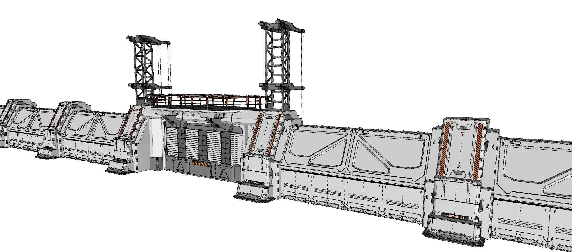 sci-fi Wall 3 3D model_30