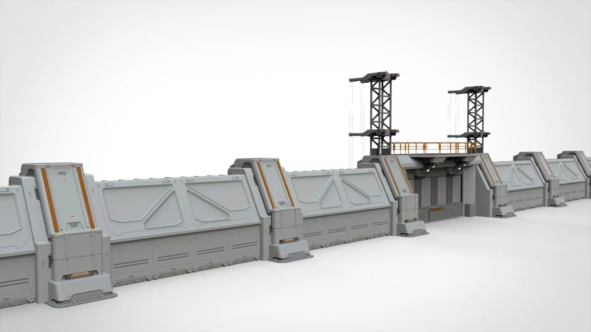 sci-fi Wall 3 3D model_0