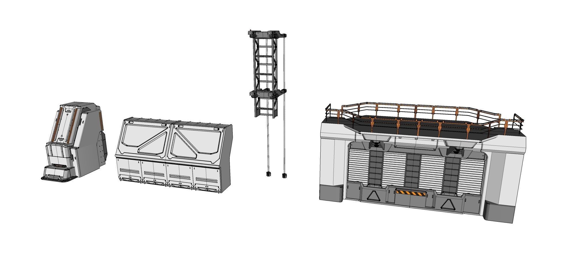 sci-fi Wall 3 3D model_37