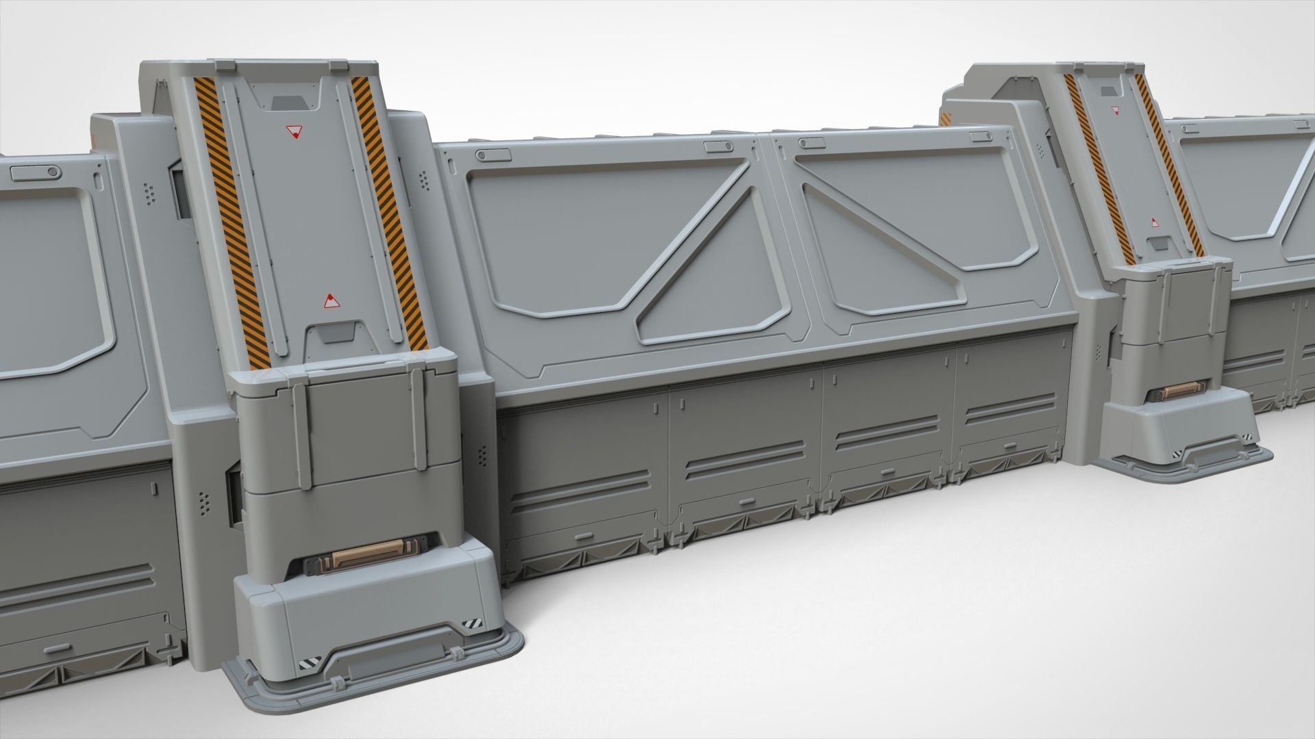 sci-fi Wall 3 3D model_10