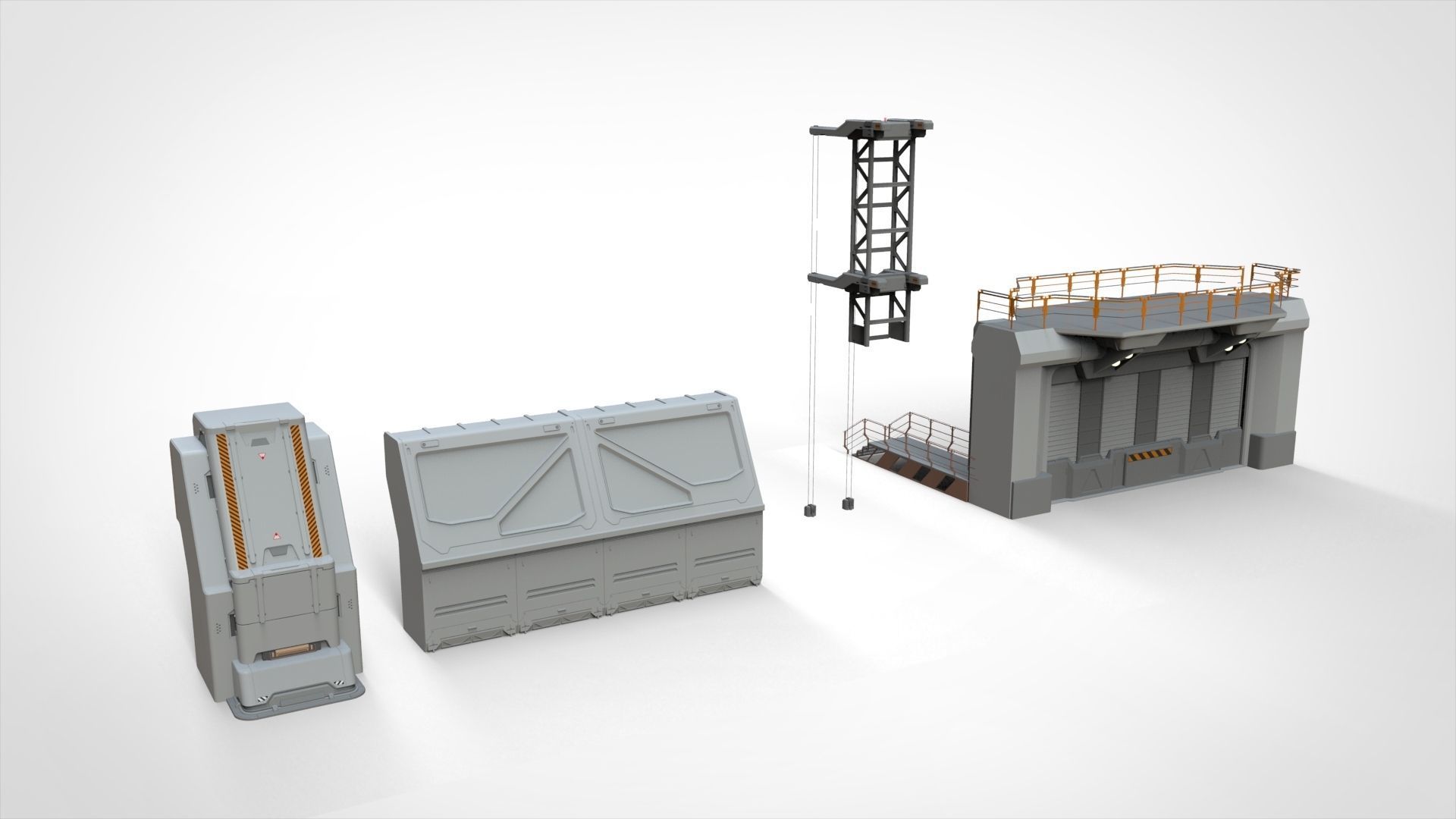 sci-fi Wall 3 3D model_29