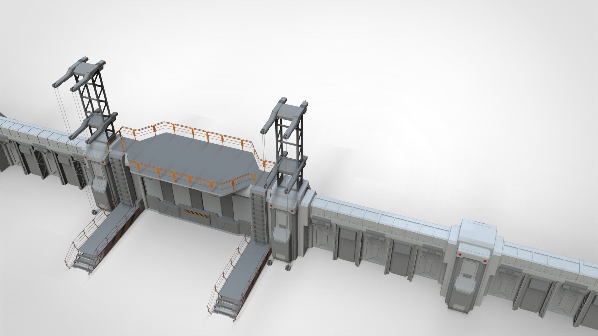 sci-fi Wall 3 3D model_9