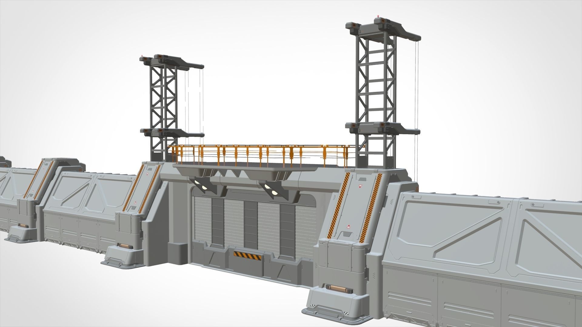 sci-fi Wall 3 3D model_27