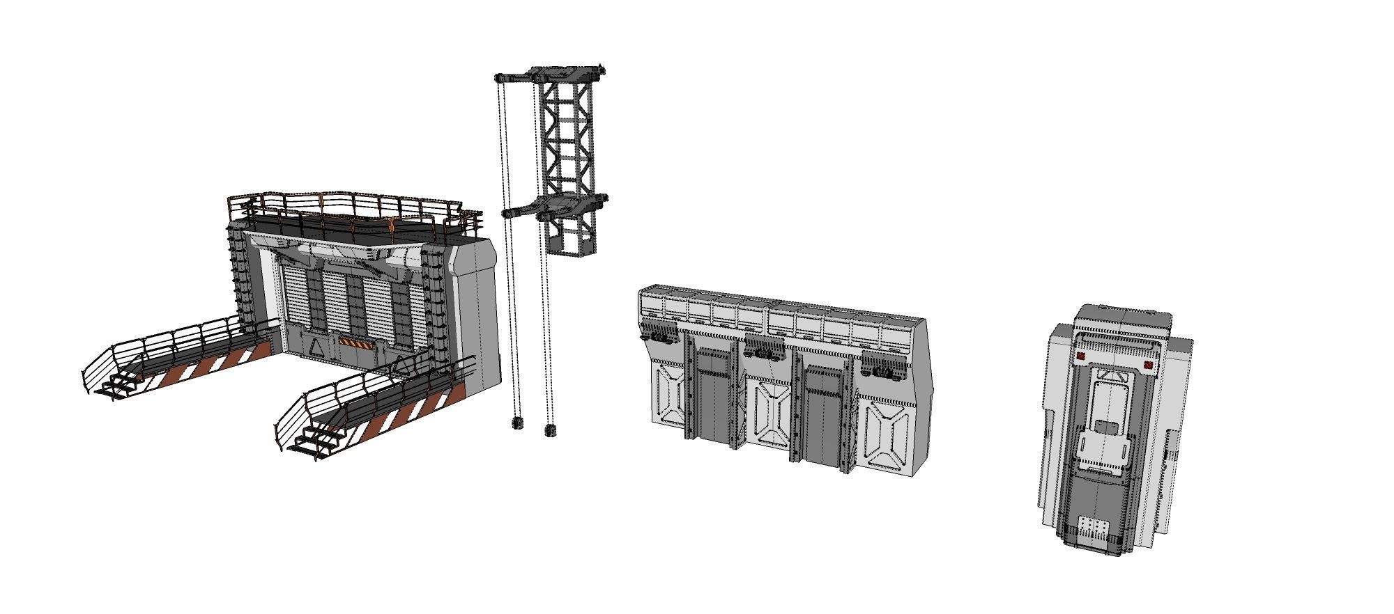 sci-fi Wall 3 3D model_38