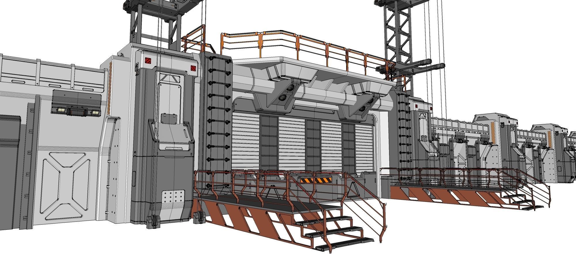 sci-fi Wall 3 3D model_34