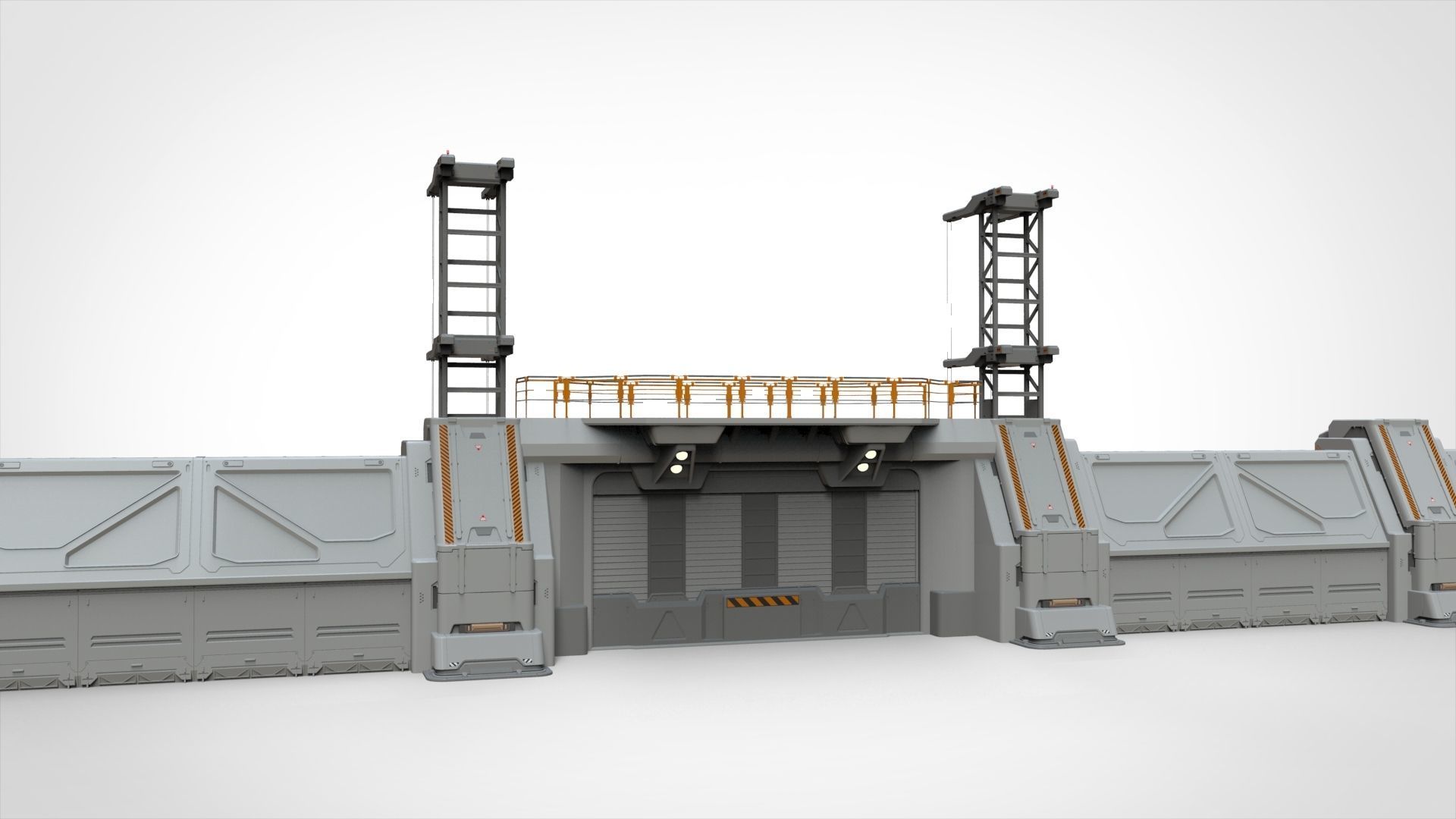 sci-fi Wall 3 3D model_3