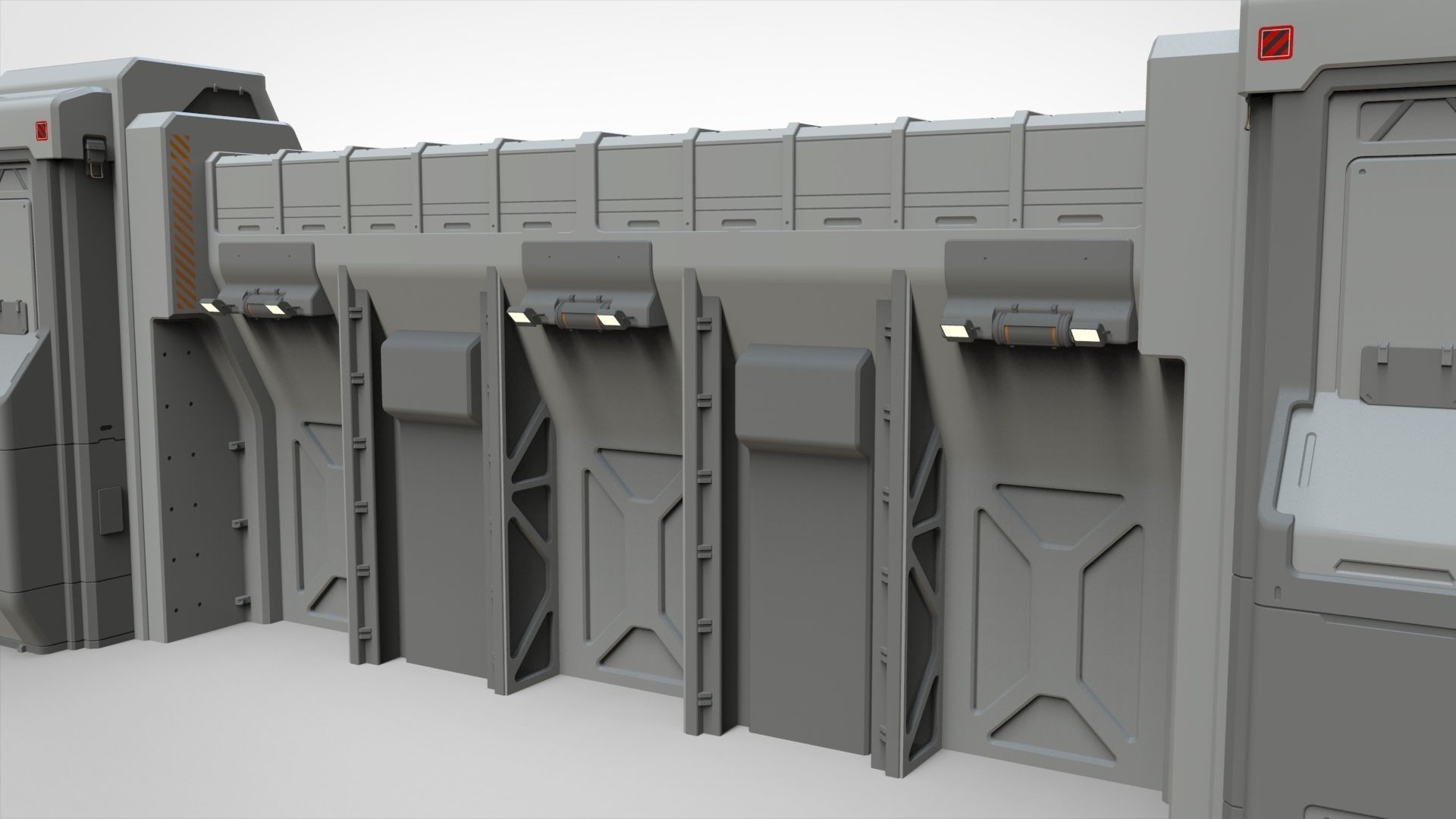 sci-fi Wall 3 3D model_16