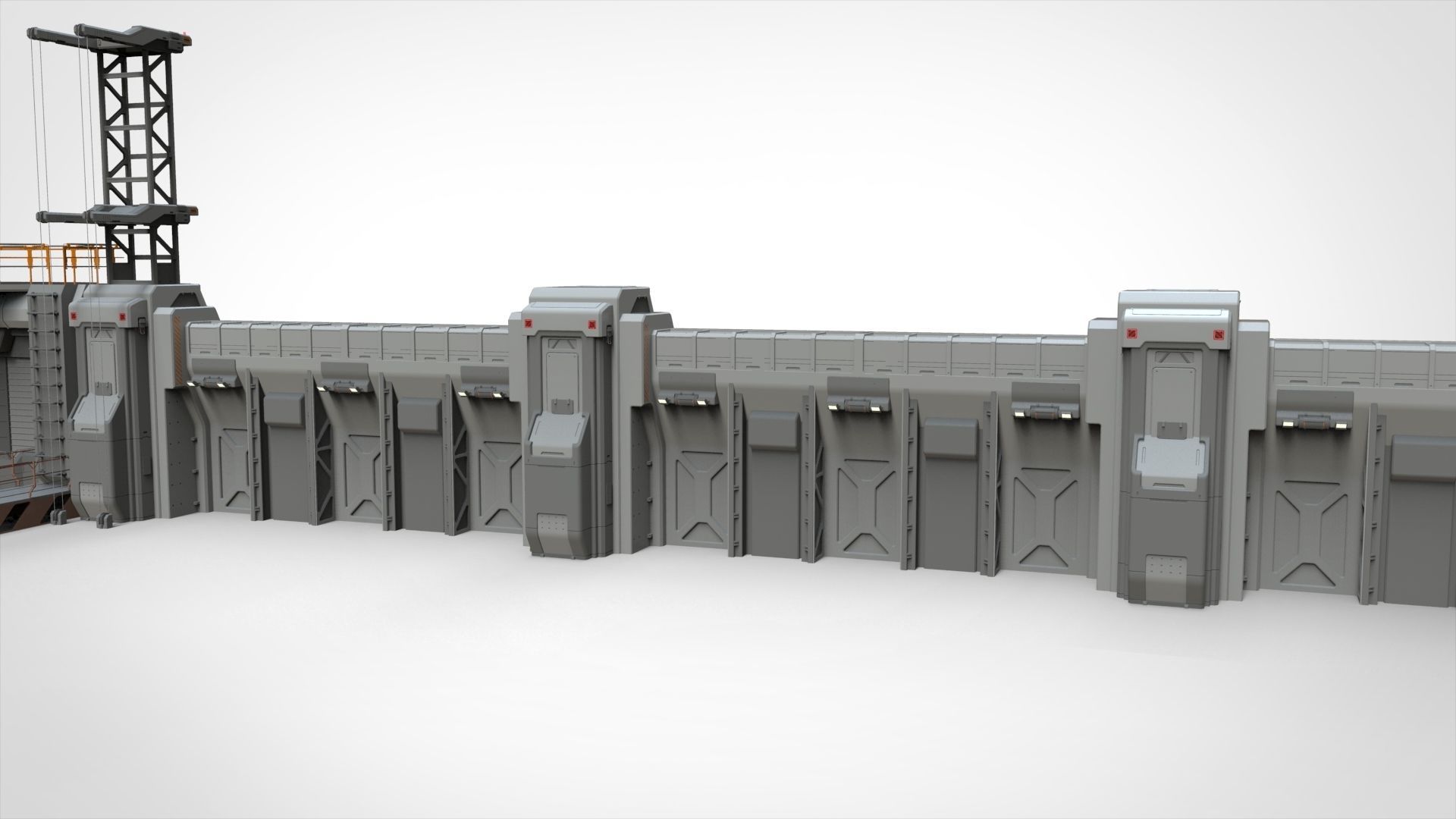 sci-fi Wall 3 3D model_8