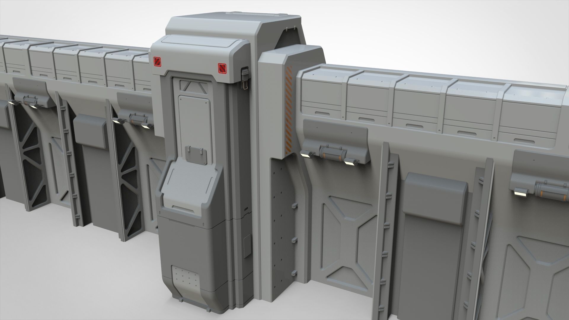 sci-fi Wall 3 3D model_15