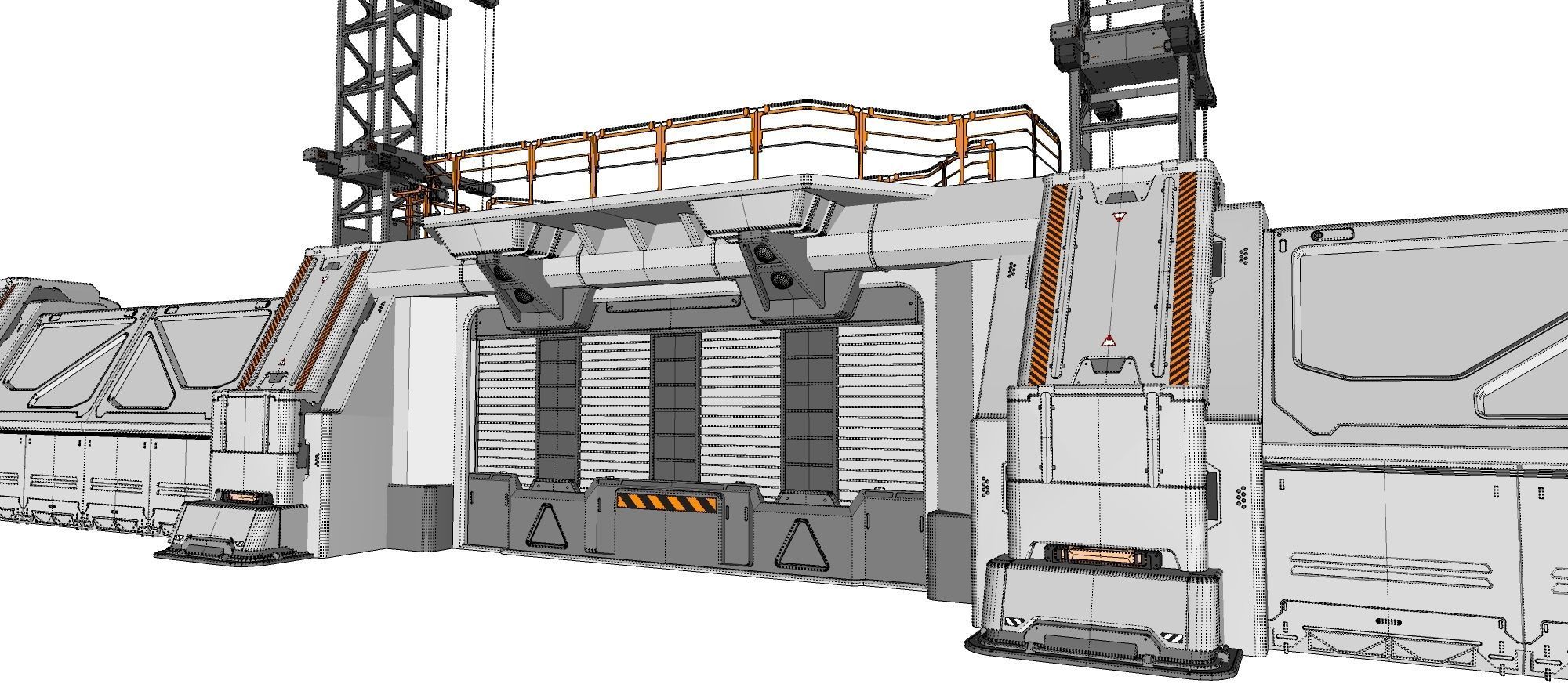 sci-fi Wall 3 3D model_35