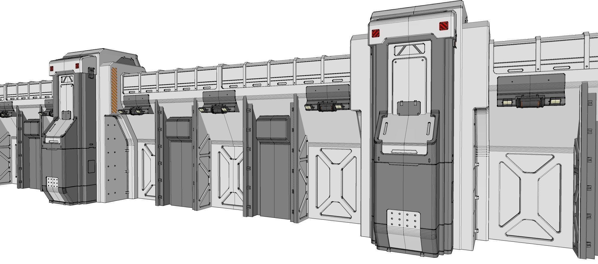 sci-fi Wall 3 3D model_36