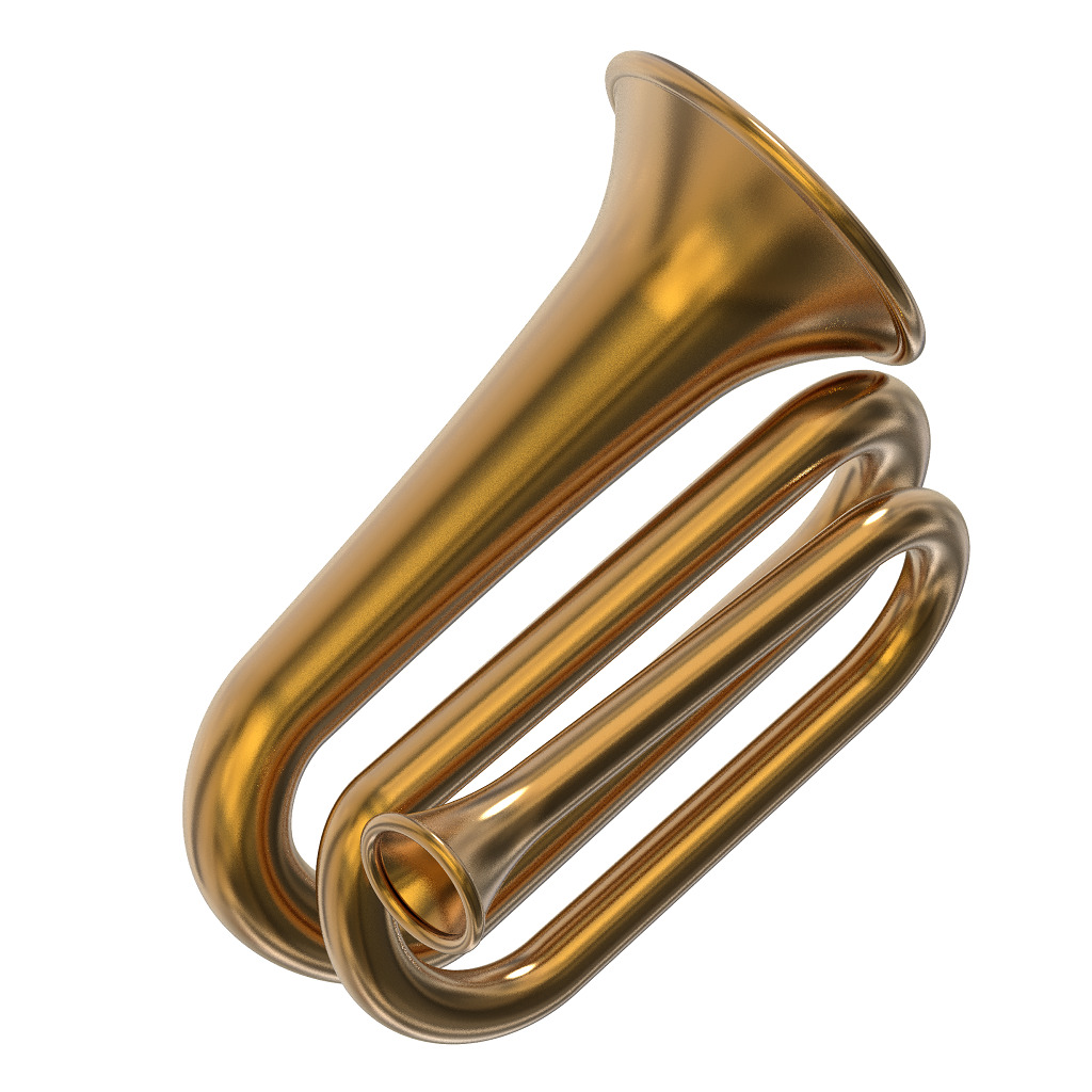 Musical Bugle Instrument Toy 3D print model_2