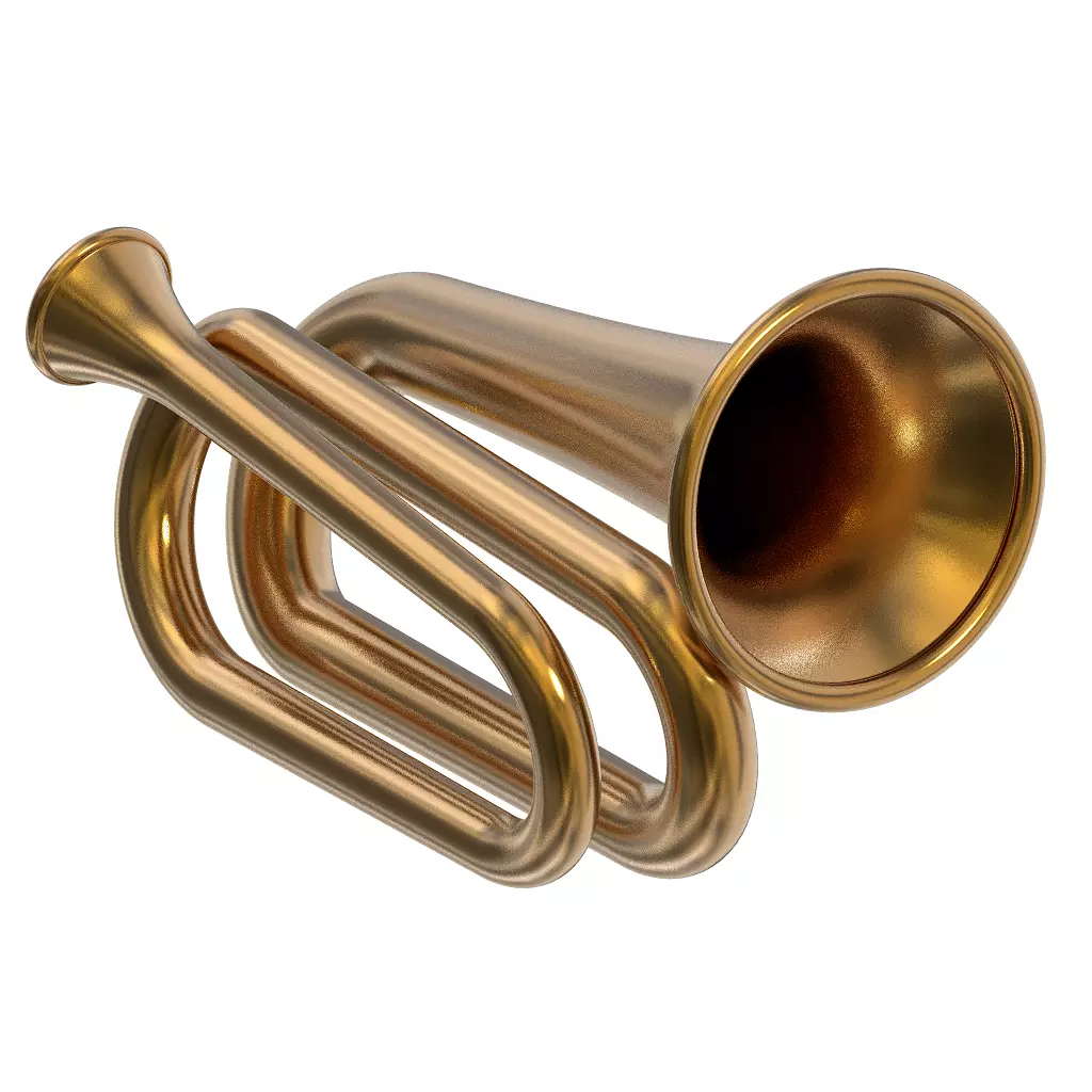 Musical Bugle Instrument Toy 3D print model_0