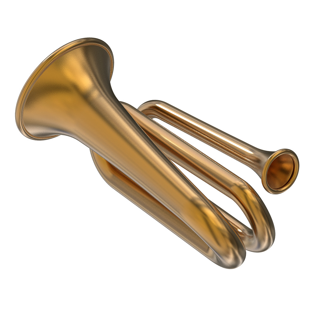 Musical Bugle Instrument Toy 3D print model_3