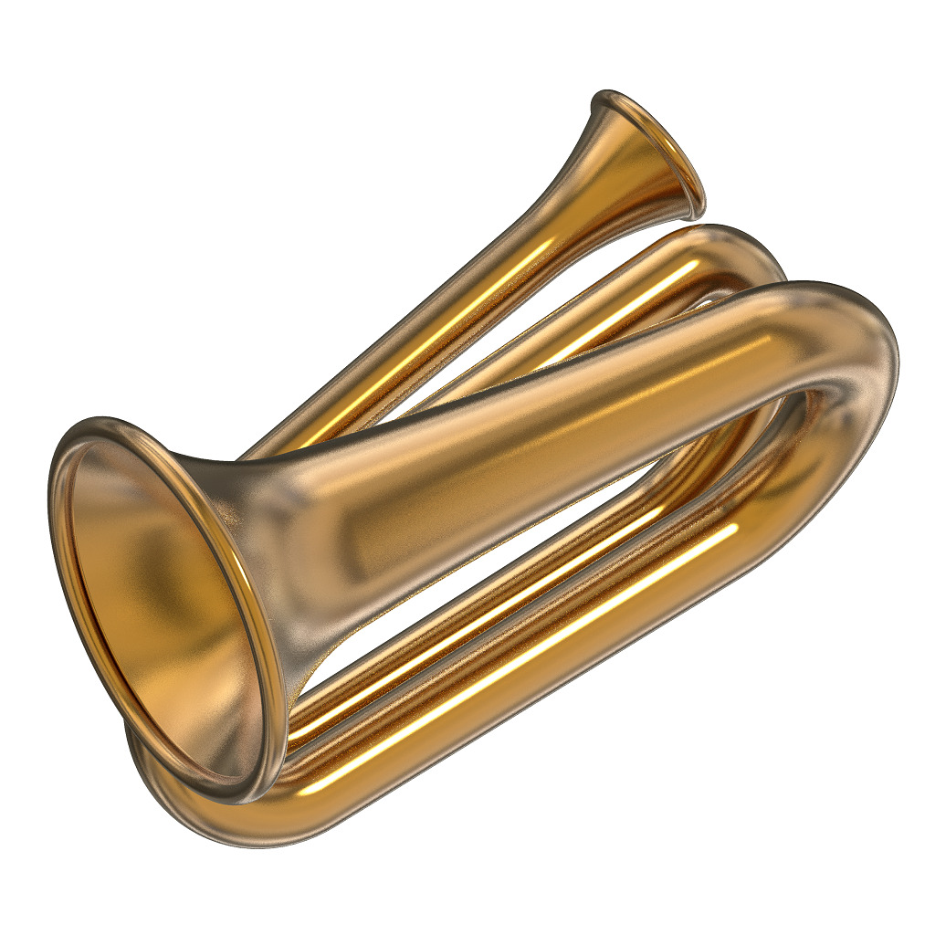 Musical Bugle Instrument Toy 3D print model_1