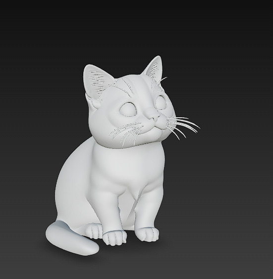 Cat Realistic 3D Model Basic - Low Poly Realistic Low-poly 3D model_8