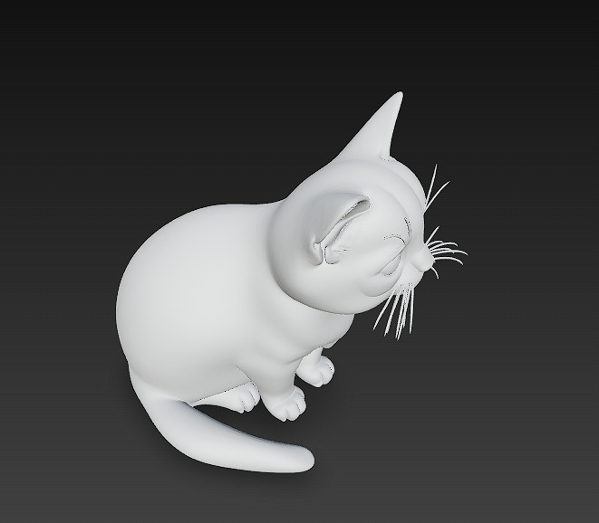 Cat Realistic 3D Model Basic - Low Poly Realistic Low-poly 3D model_13