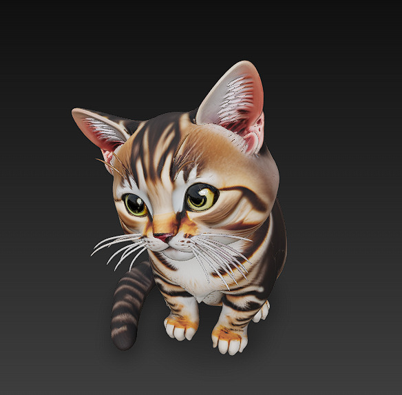 Cat Realistic 3D Model Basic - Low Poly Realistic Low-poly 3D model_7