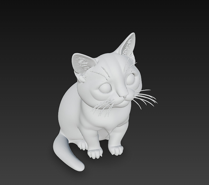 Cat Realistic 3D Model Basic - Low Poly Realistic Low-poly 3D model_14